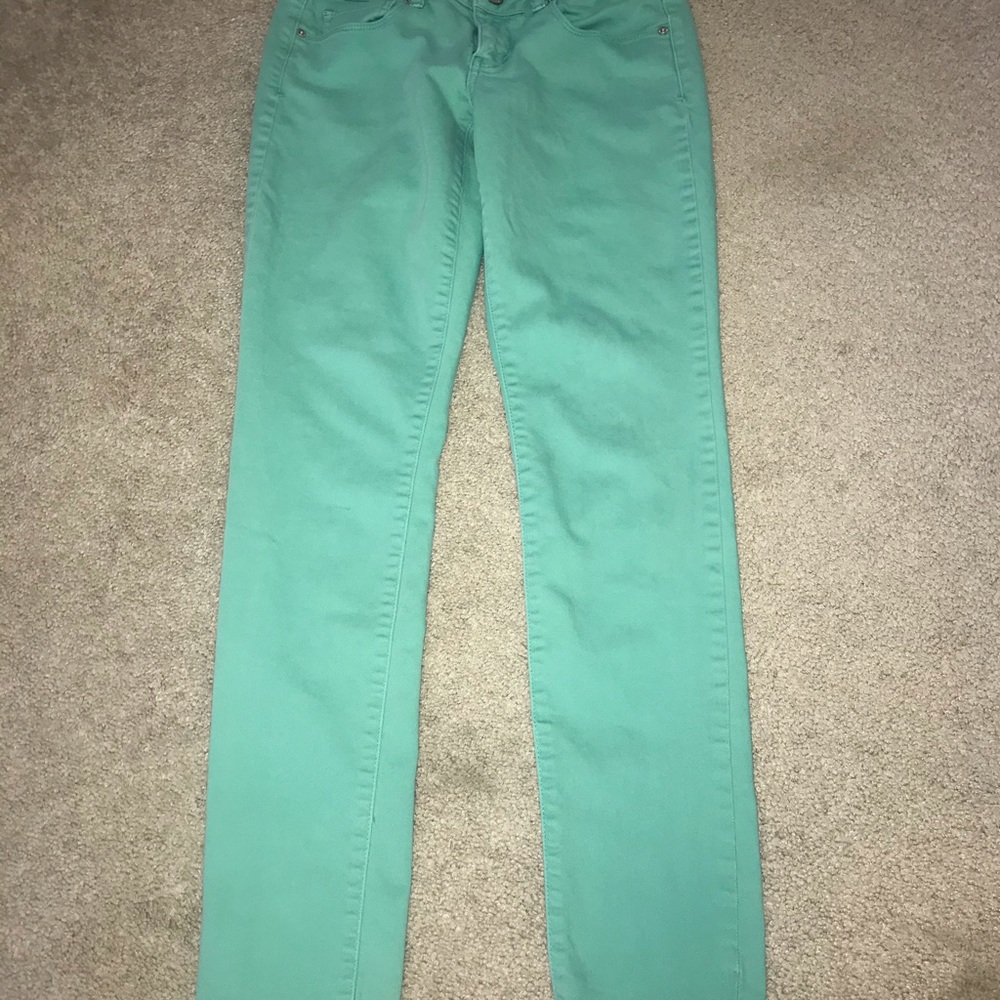 Teal jeans from American Eagle